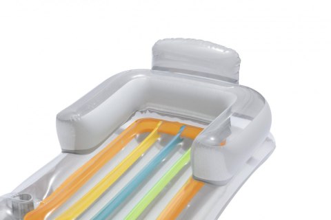 Dmuchany Materac do pływania Leżak Biały BESTWAY 161x84cm + Oparcie