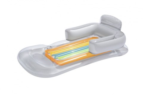 Dmuchany Materac do pływania Leżak Biały BESTWAY 161x84cm + Oparcie