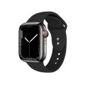 Crong Liquid - Pasek do Apple Watch 44/45/46/49 mm (czarny)