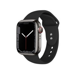 Crong Liquid - Pasek do Apple Watch 44/45/46/49 mm (czarny)