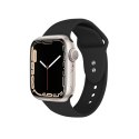 Crong Liquid - Pasek do Apple Watch 44/45/46/49 mm (czarny)