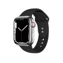 Crong Liquid - Pasek do Apple Watch 44/45/46/49 mm (czarny)