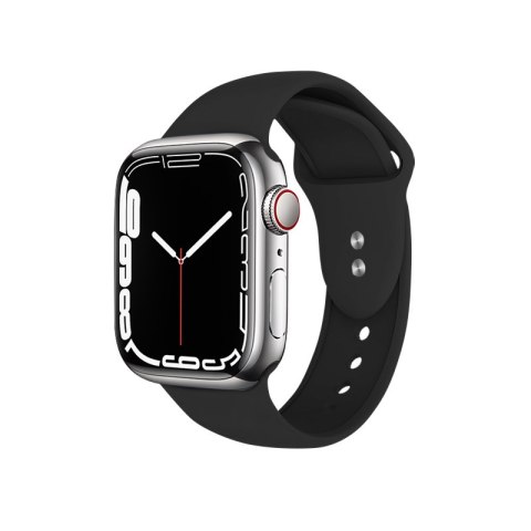 Crong Liquid - Pasek do Apple Watch 44/45/46/49 mm (czarny)