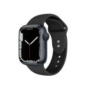 Crong Liquid - Pasek do Apple Watch 44/45/46/49 mm (czarny)