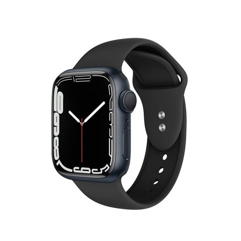 Crong Liquid - Pasek do Apple Watch 44/45/46/49 mm (czarny)