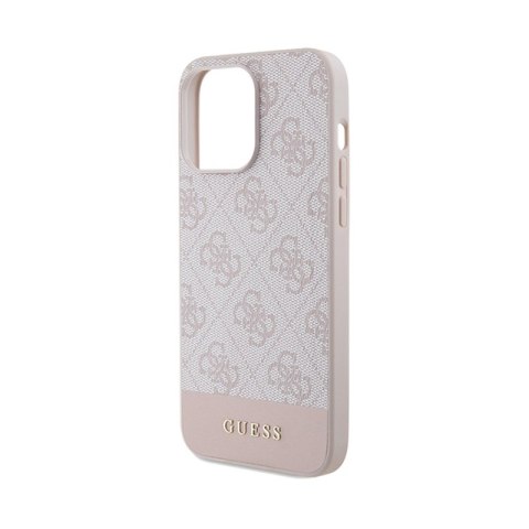 Guess 4G Bottom Stripe Collection - Etui iPhone 15 Pro Max (różowy)