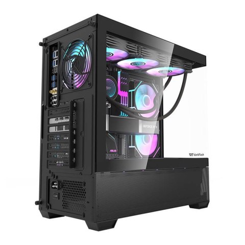 Obudowa komputerowa Darkflash DS900 AIR (czarna) + 6 wentylatorów ARGB