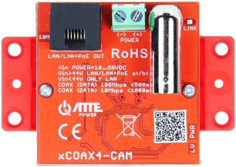 ZESTAW KONWERTERÓW UTP / COAXIAL DO TRANSMISJI LAN+POE XCOAX4-SET KOMPLET 2 SZT ATTE