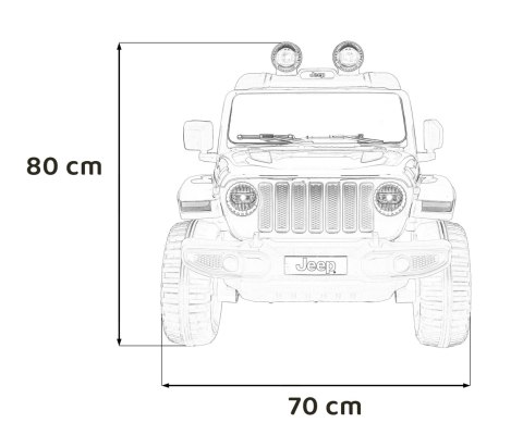 Jeep Wrangler Rubicon terenowy na akumulator dla dzieci Czarny + Pilot + 4x4