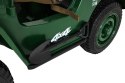 Autko Wojskowe Retro dla 3 dzieci Zielony Jeep Willys