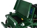 Autko Wojskowe Retro dla 3 dzieci Zielony Jeep Willys
