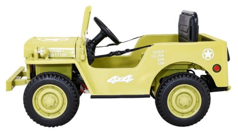 Autko Wojskowe Retro dla dzieci Beżowy + Napęd 4x4