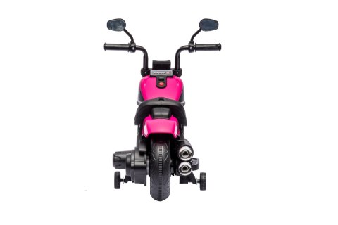 Motorek Chopper FASTER na akumulator dla dzieci Różowy + Radio FM + Panel audio + LED