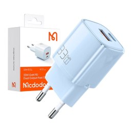 Ładowarka sieciowa GaN 33W Mcdodo CH-0154 USB-C, USB-A (niebieska)