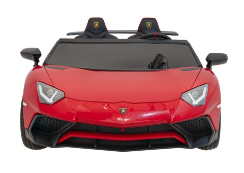 Auto Lamborghini Aventador SV na akumulator dla 2 dzieci Czerwony + Pilot 2,4 GHz + Pianka EVA + Audio LED