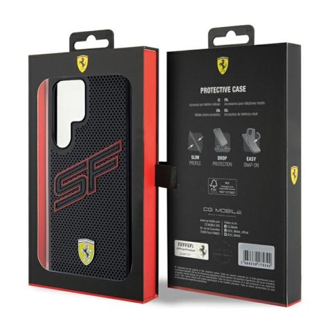 Ferrari Big SF Perforated - Etui Samsung Galaxy S24 Ultra (czarny)