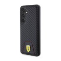 Ferrari Carbon Stitched Bottom - Etui Samsung Galaxy S24 (czarny)