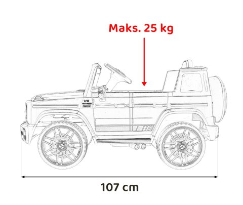 Mercedes AMG G63 dla dzieci Czerwony + Pilot