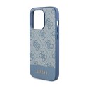 Guess 4G Bottom Stripe Metal Logo Collection - Etui iPhone 15 Pro (niebieski)