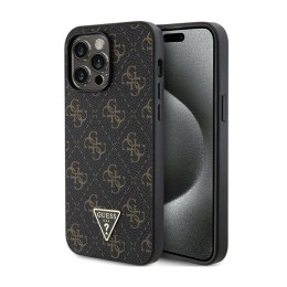 Guess 4G Triangle Metal Logo - Etui iPhone 15 Pro Max (czarny)