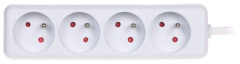 LISTWA ZASILAJĄCA PR-1.5M-4G/W (4 GNIAZDA) 1.3 m