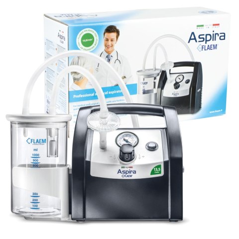 FLAEM ASPIRA 13,5L/MIN Ssak medyczny, pojemnik 1 l, do pracy ciągłej