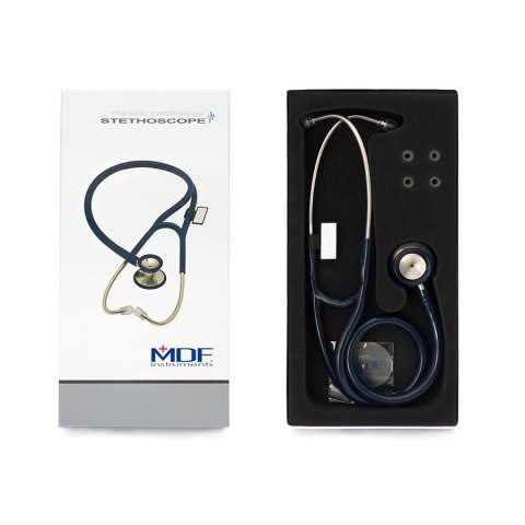 MDF 797 CLASSIC (MDF 11) CZARNY Stetoskop kardiologiczny, dwustronna głowica, stal
