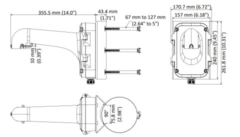 UCHWYT KAMERY DS-1604ZJ-POLE Hikvision