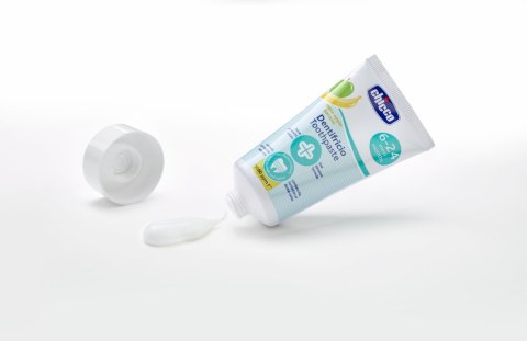 CHICCO Pasta z fluorem dla dzieci 6M+, smak jabłkowo-bananowy z ksylitolem