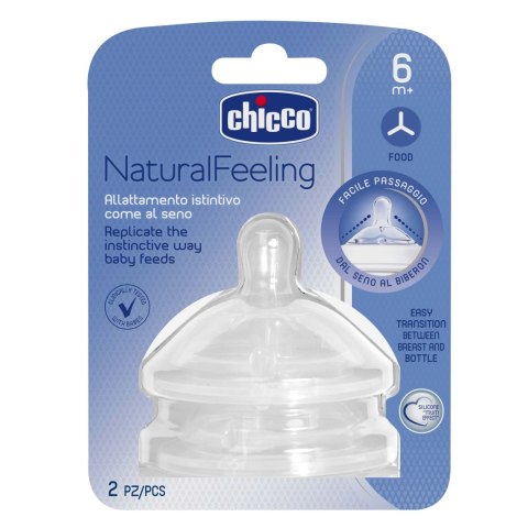 CHICCO NATURALFEELING 6M+ Smoczek antykolkowy, do kaszki