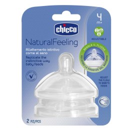 CHICCO NATURALFEELING 4M+ REGULOWANY Smoczek antykolkowy, silikonowy, podwójny zawór