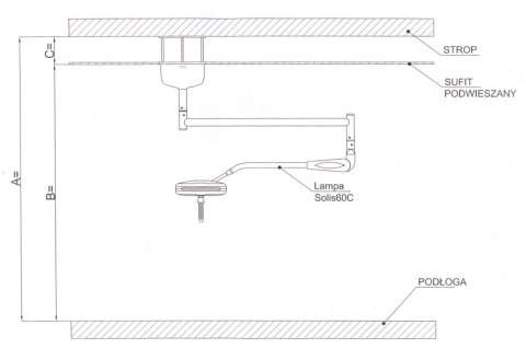 FAMED SOLIS 30C Lampa medyczna sufitowa, zabiegowa LED 92 000 luksów