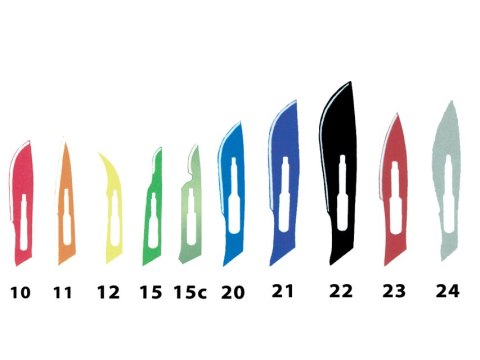 GIMA ROZM. 15C Ostrza chirurgiczne węglowe, sterylne, 100 szt.