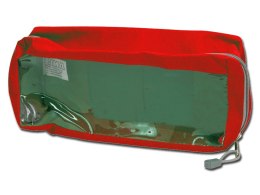 GIMA E2 CZERWONA Kosmetyczka medyczna prostokątna z przezroczystym oknem