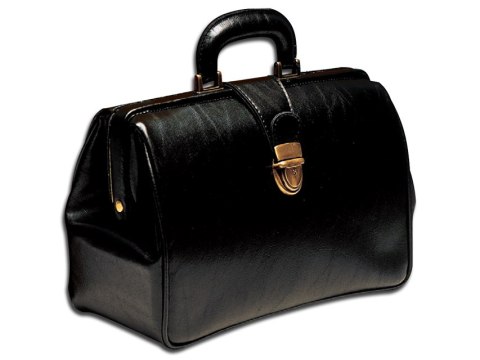 GIMA TEXAS CZARNA Torba lekarska ze sztucznej skóry, klasyczna