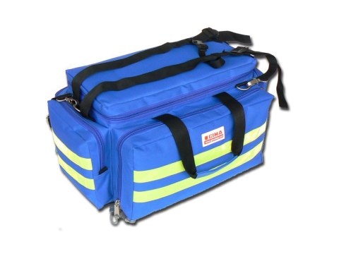 GIMA SMART NIEBIESKA Torba ratownicza, wielokomorowa, wodoodporna, 55 × 35 × 32 cm