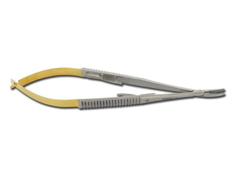 GIMA CASTROVIEJO 14 cm Narzędzie do igieł, zakrzywione, stal AISI 410, złote