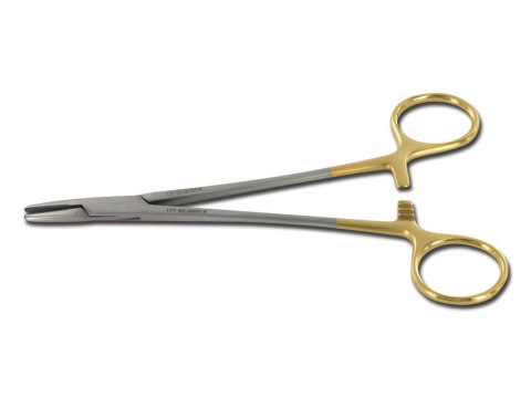 GIMA MAYO 16 cm Szczypce chirurgiczne do trzymania igieł z szorstką końcówką, złote