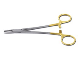 GIMA MAYO 30 cm Szczypce chirurgiczne do trzymania igieł z szorstką końcówką, złote