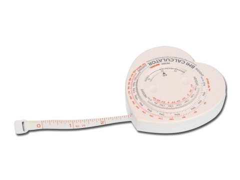 GIMA Taśma pomiarowa BMI, miarka 150 cm z kalkulatorem BMI na obudowie