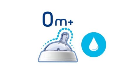 CHICCO NATURALFEELING Smoczek silikonowy, przepływ wolny 0+, butelka, 150 ml