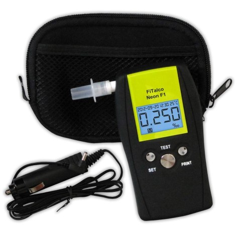 AMII FITALCO NEON F1 Alkomat elektrochemiczny, z etui i pamięcią pomiarów
