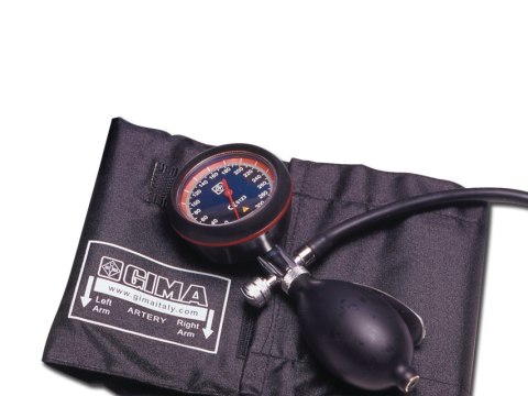 GIMA LONDON Ciśnieniomierz zegarowy, czarny, z manometrem ABS i wygodną gruszką