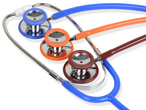 GIMA WAN DOUBLE HEAD BURGUND Stetoskop internistyczny, głowica podwójna