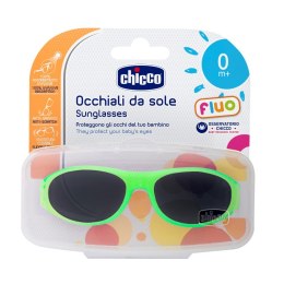 CHICCO FLUO 0M+ Okulary przeciwsłoneczne, zielone, ochrona UV, elastyczne oprawki