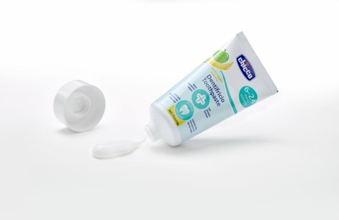 CHICCO 6M+ Pasta bez fluoru dla dzieci, jabłkowo-bananowa, z ksylitolem i biowapniem