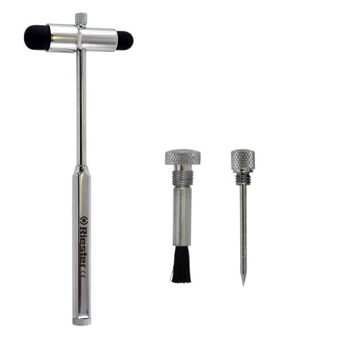 RIESTER BUCK Młotek neurologiczny, 18 cm, z igłą i pędzelkiem