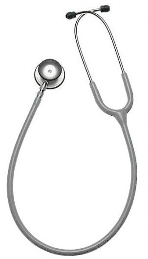 RIESTER DUPLEX CIEMNOSZARY Stetoskop dwugłowicowy aluminiowy, membrana Ø48 mm, PVC