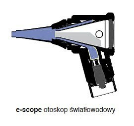 RIESTER E SCOPE BIAŁY Otoskop światłowodowy e scope z oświetleniem LED 3,7v, w etui