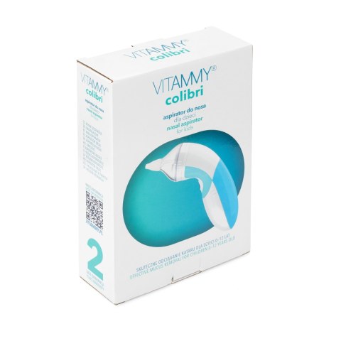 VITAMMY COLIBRI Aspirator do nosa elektryczny dla dzieci, cichy odciągacz kataru